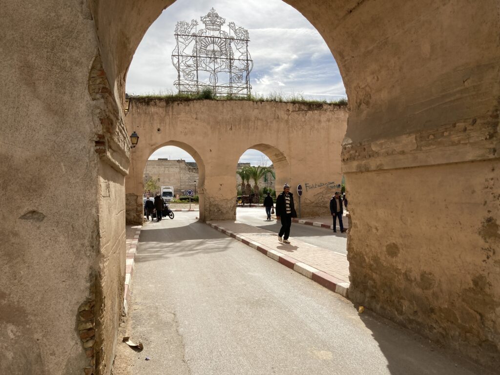 A view outside Bab Mansour, one of the “gates” into the old medina.