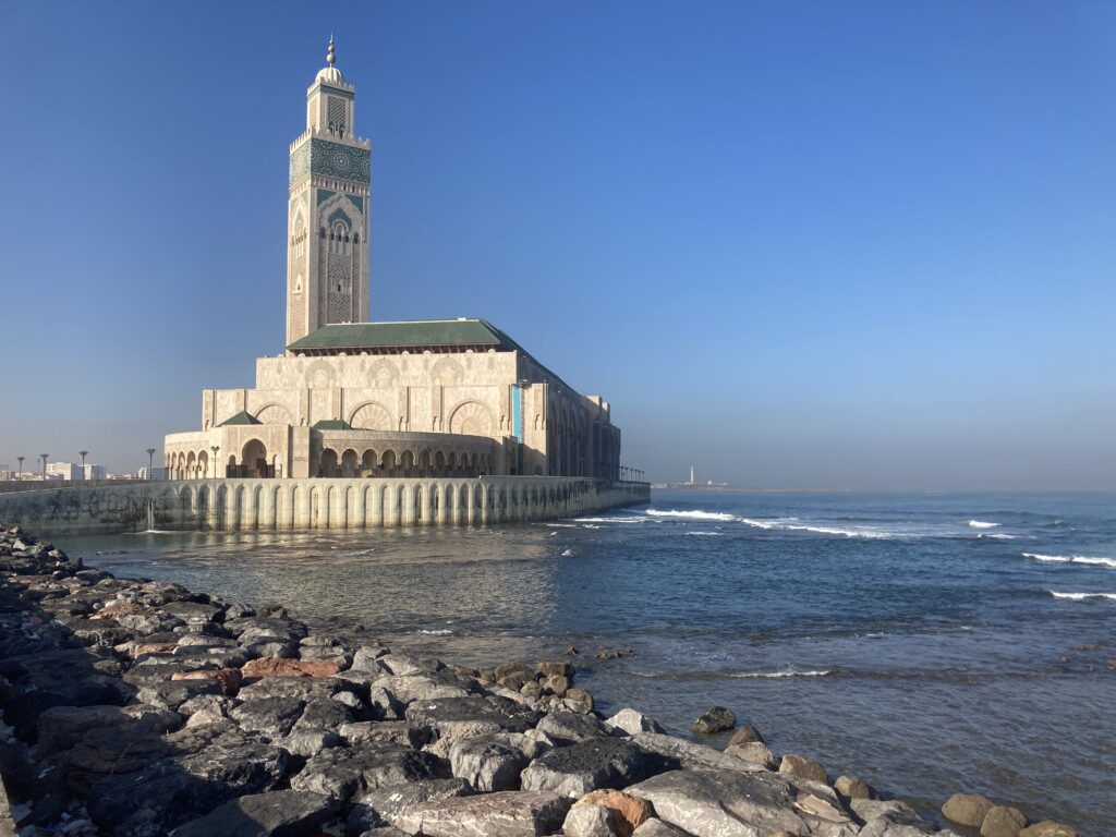 A view of the Hassan II Mosque in Casablanca 