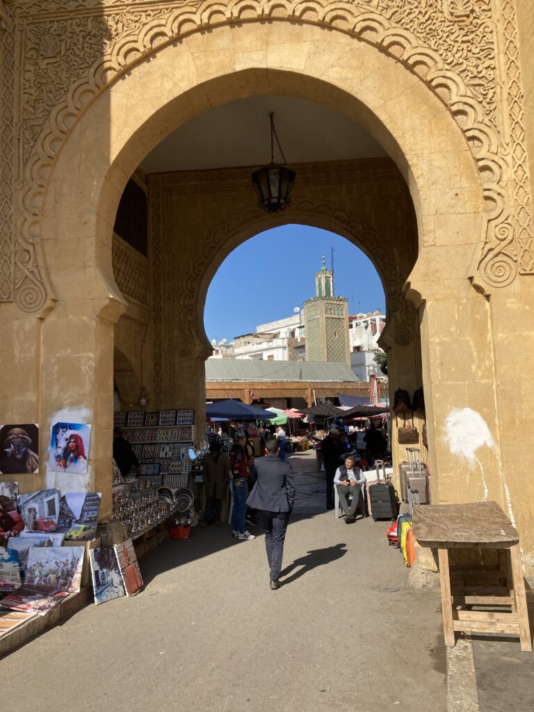 A view of a gate into the old medina in Casablanca