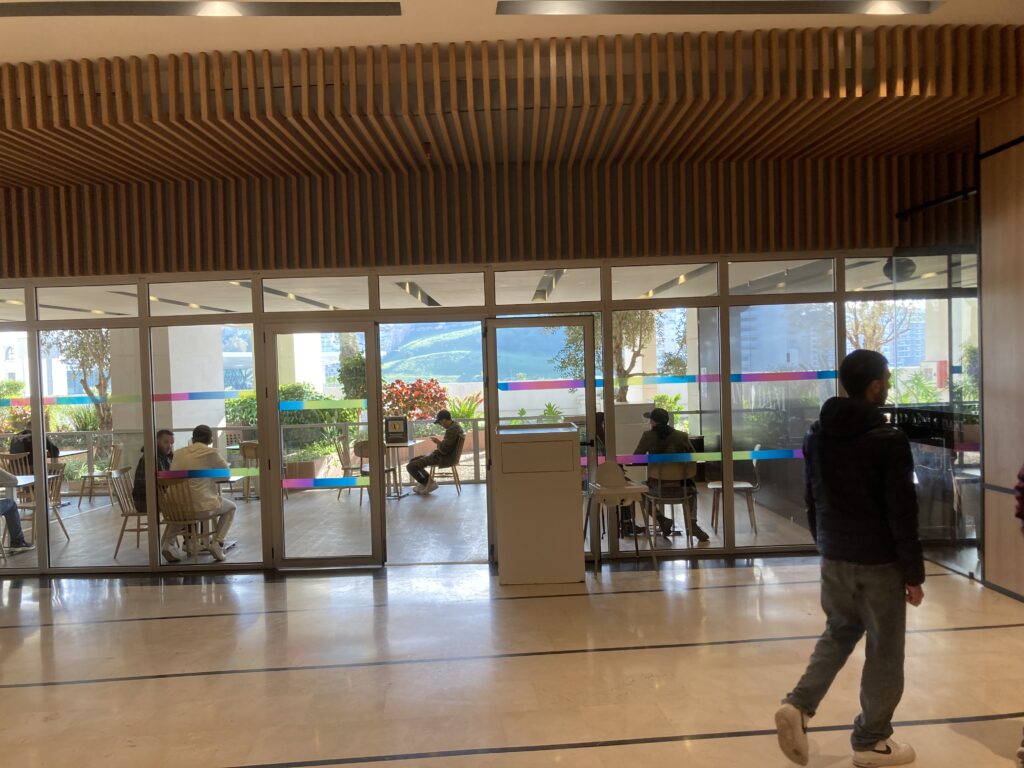 A view of the Tangier City Center Mall food court