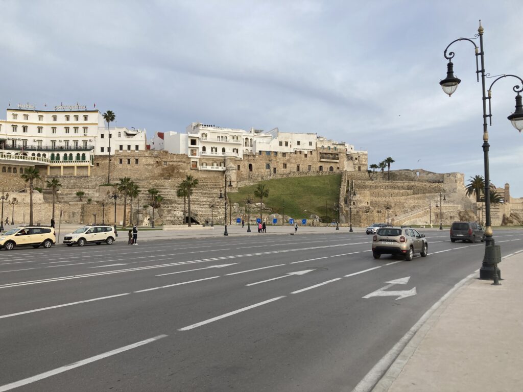 A view of Avenue Mohammed VI looking towards the Dar Al-Baroud Tower