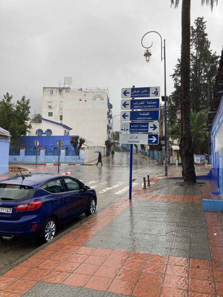 A view of El Moukaouama Avenue in Chefchaouen