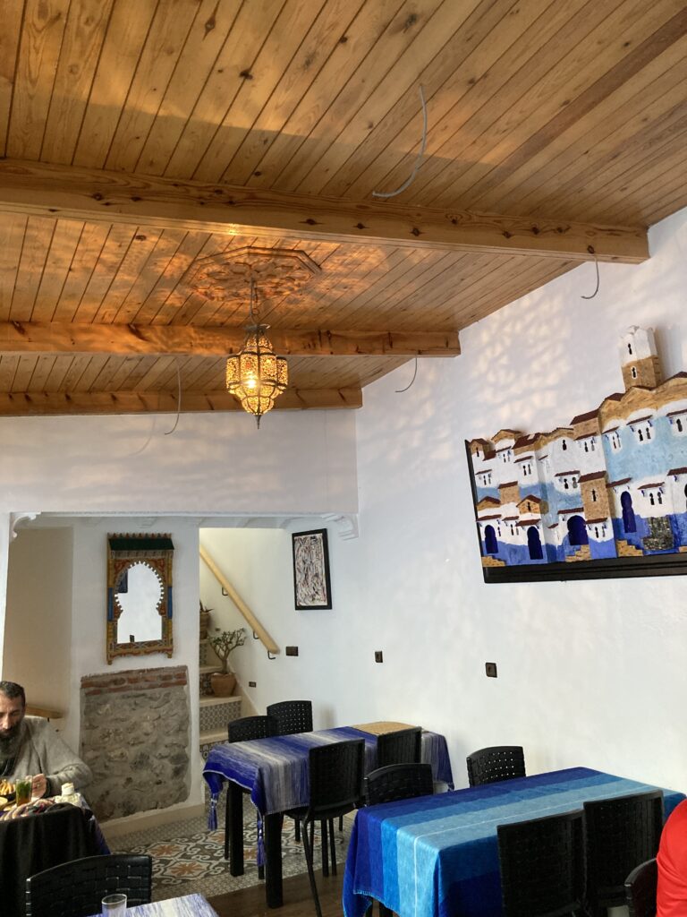 A view inside the Assaada Restaurant in Chefchaouen