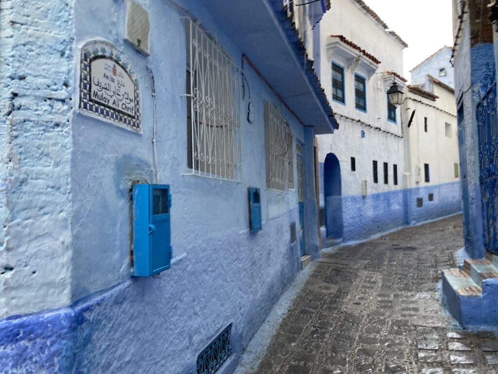 A scene in the old medina in Chefchaouen