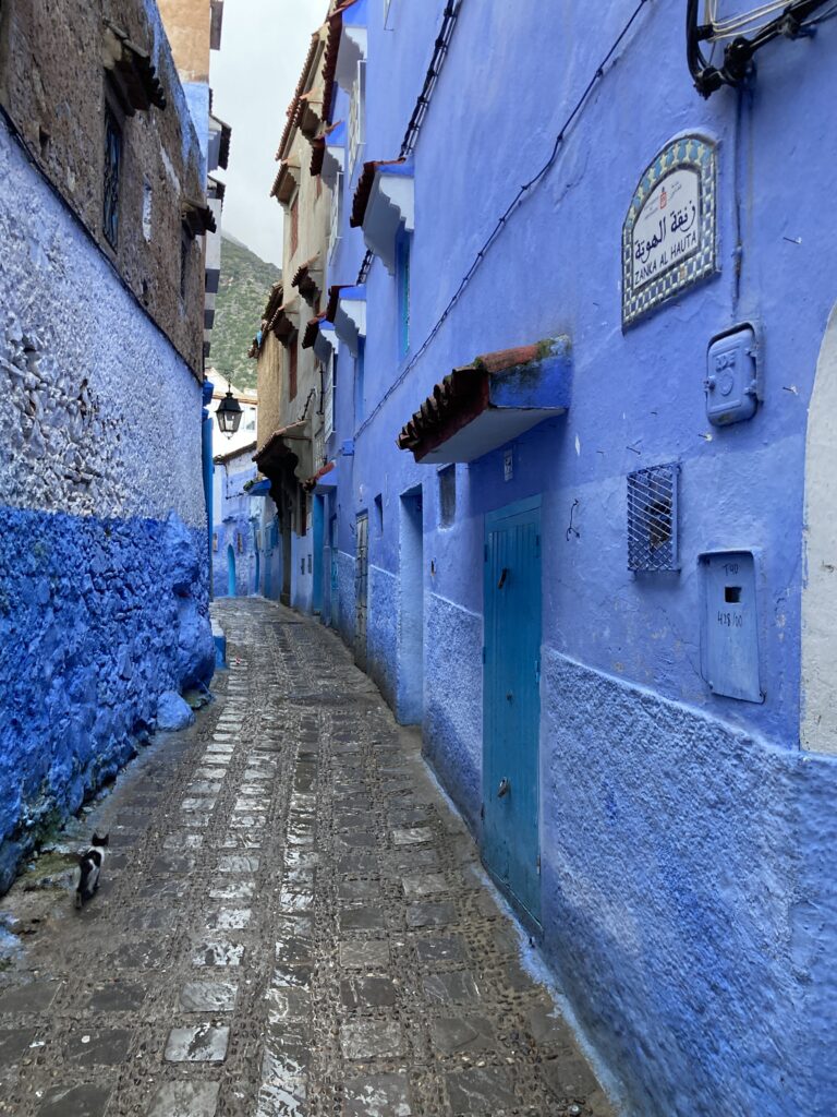 A scene in the old medina in Chefchaouen