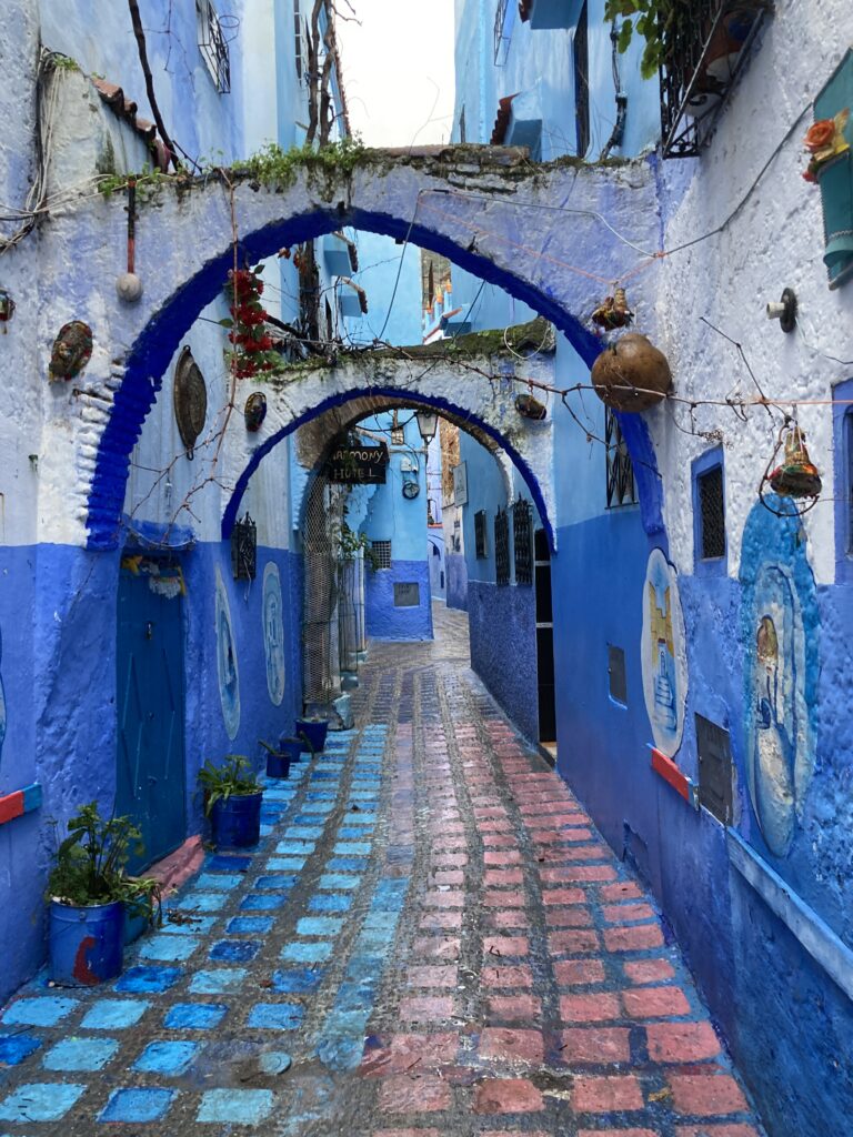 A scene in the old medina in Chefchaouen