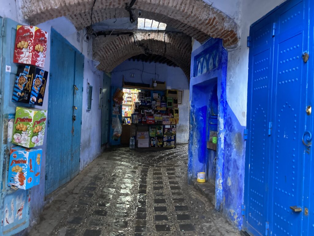 A scene in the old medina in Chefchaouen