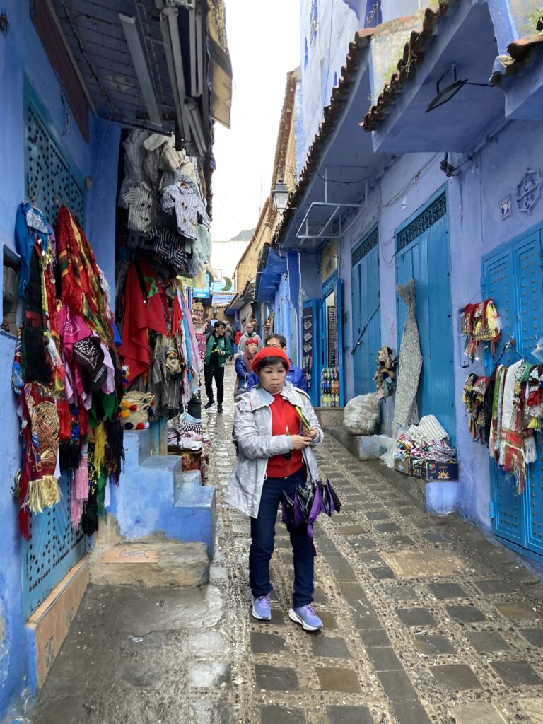 A scene in the old medina in Chefchaouen