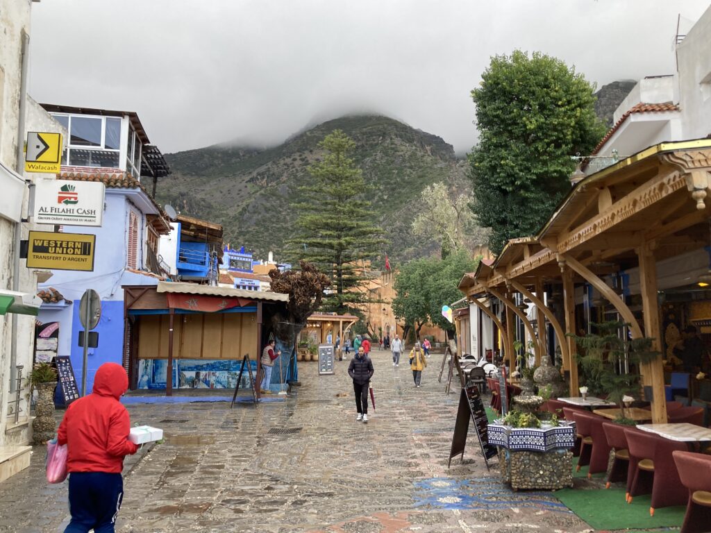 A scene in the old medina in Chefchaouen