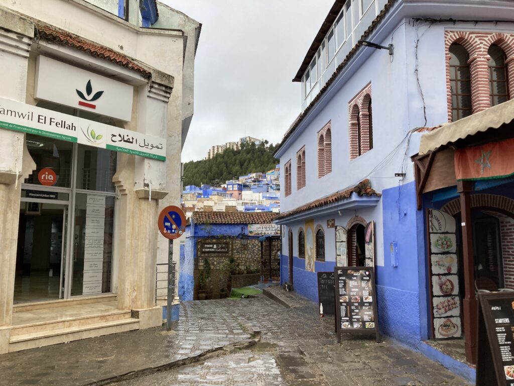 A scene in the old medina in Chefchaouen