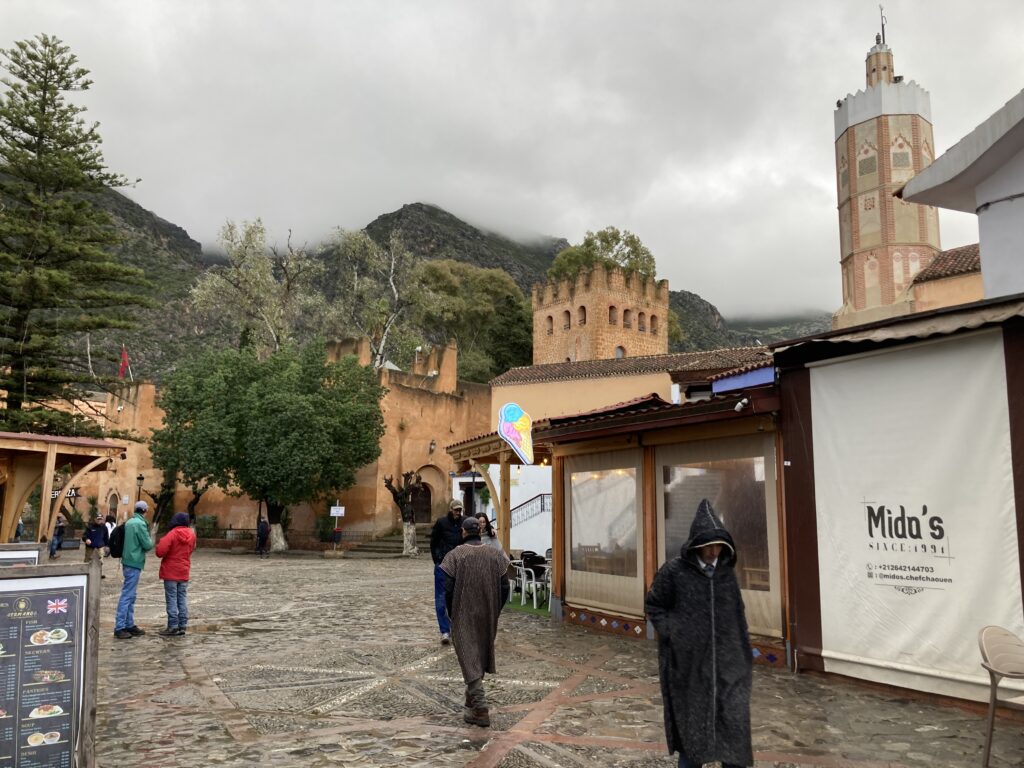 A scene in the old medina in Chefchaouen