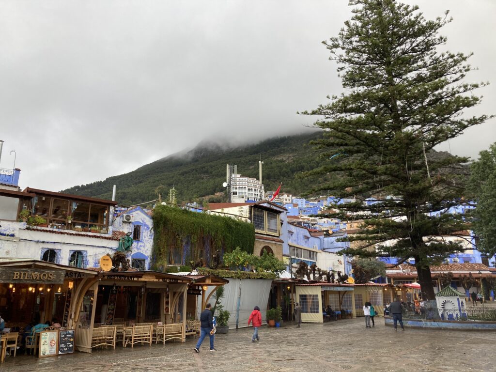 A scene in the old medina in Chefchaouen