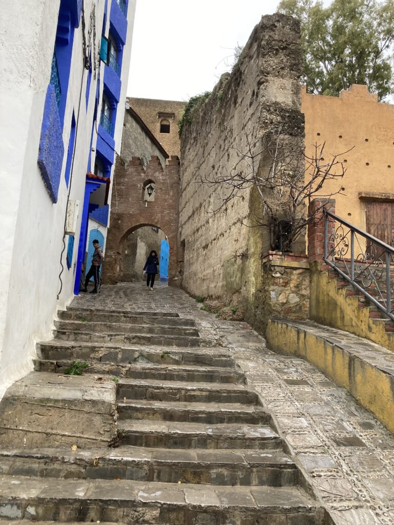 A view of a “gate” into the old medina near the Kasbah in Chefchaouen