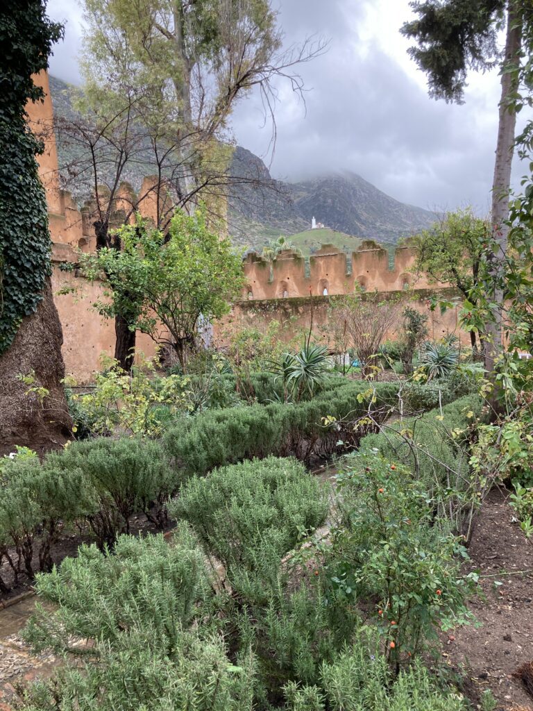 A view of the courtyard inside the Kasbah in Chefchaouen