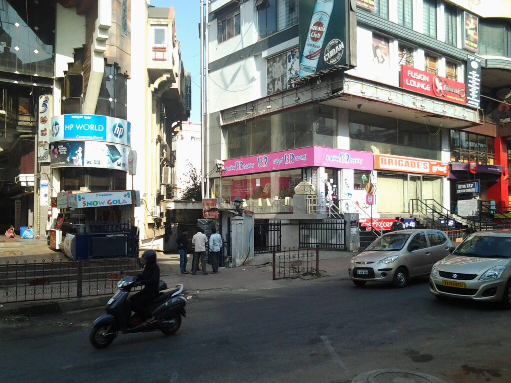 A view on Brigade Road in Bengaluru, Karnataka taken on February 5, 2013