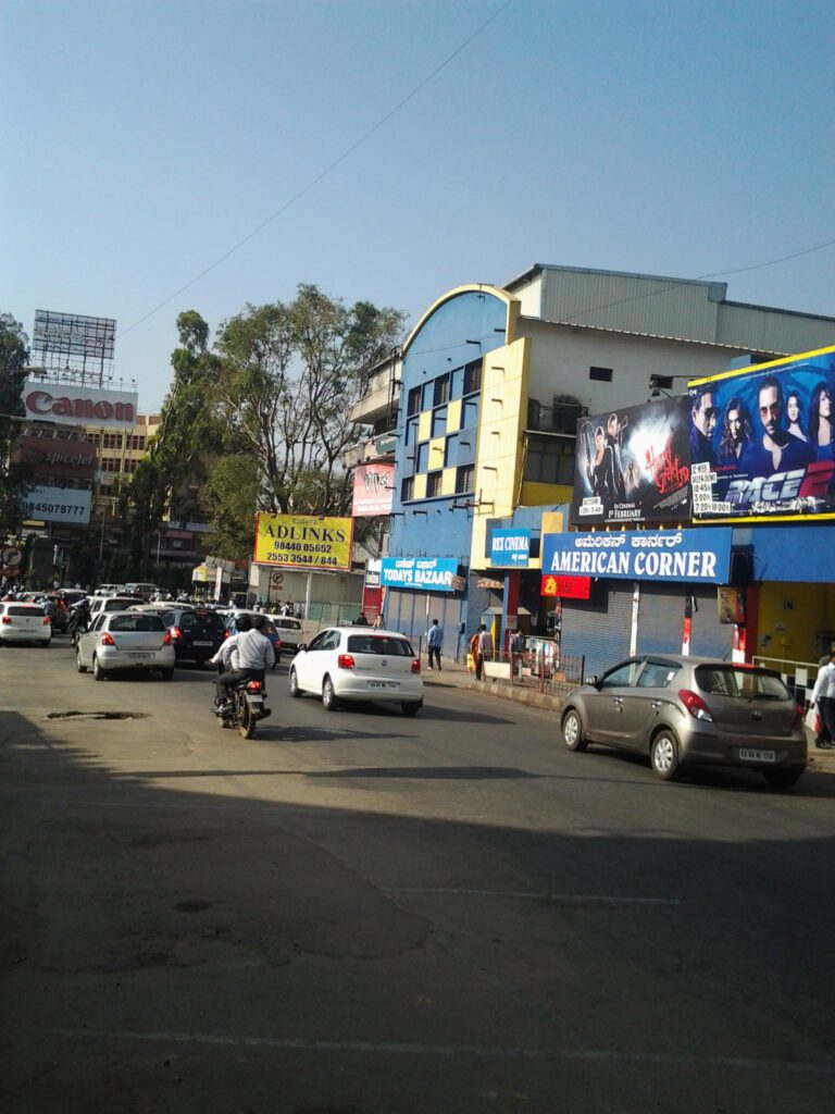 A view on Brigade Road in Bengaluru, Karnataka taken on February 5, 2013