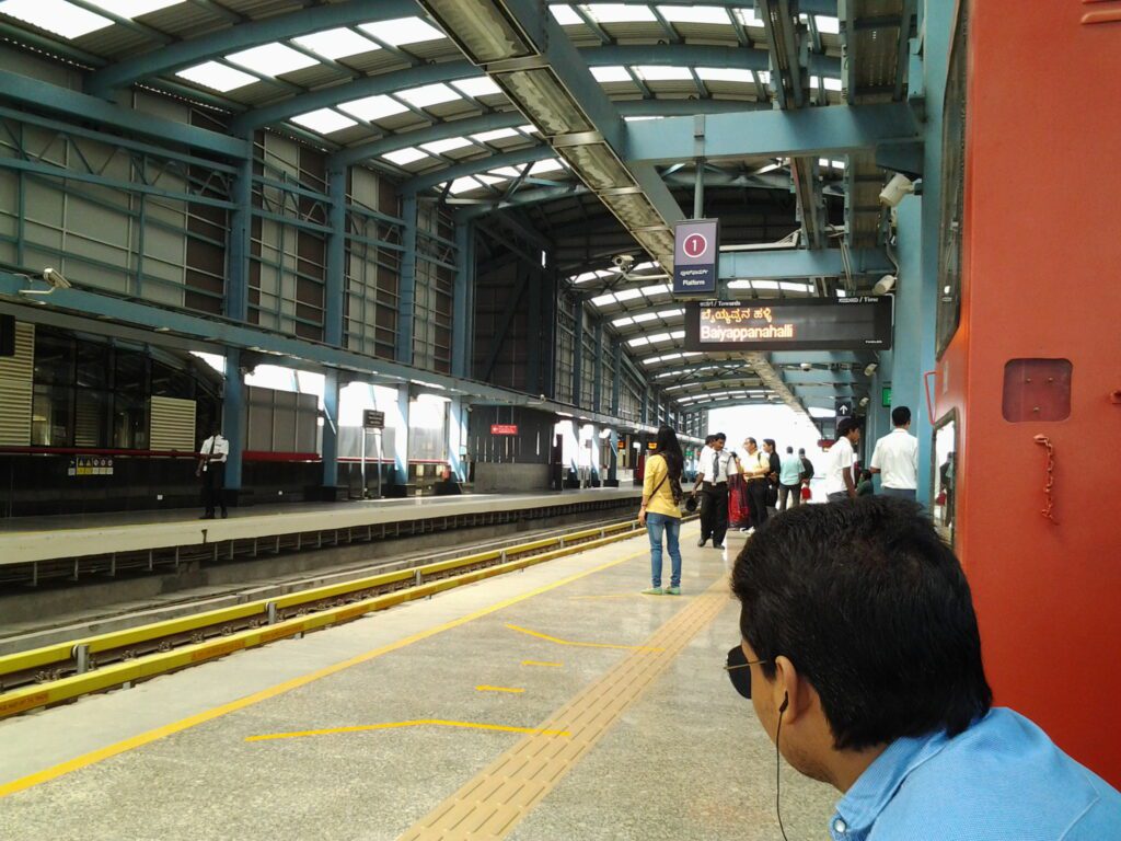 The Metro Station at MG Road in Bengaluru, Karnakata taken on February 5, 2013