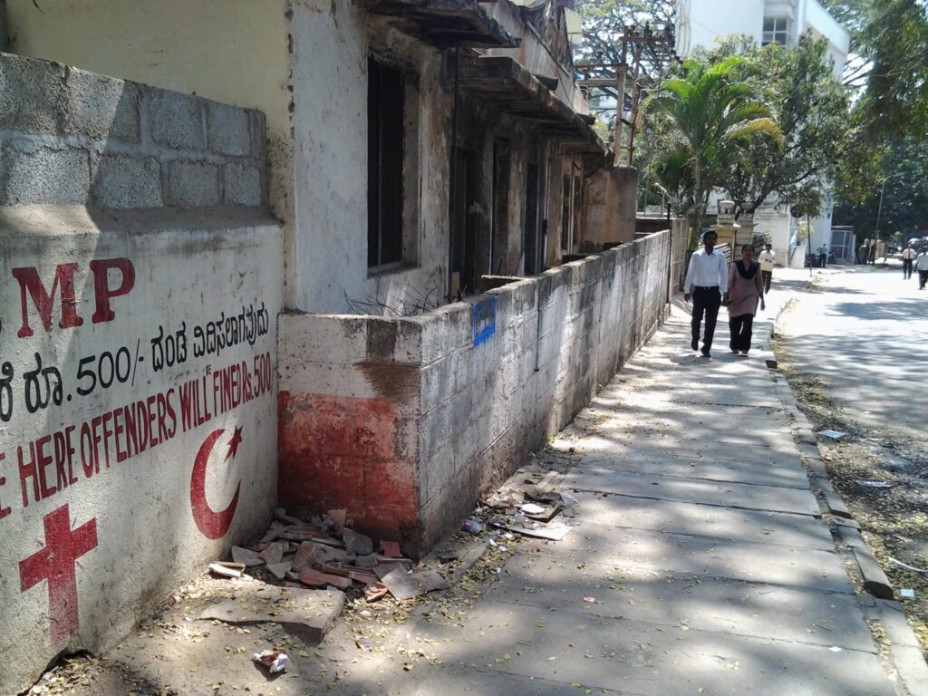 A view on Rest House Road in Bengaluru, Karnataka taken on February 5, 2013