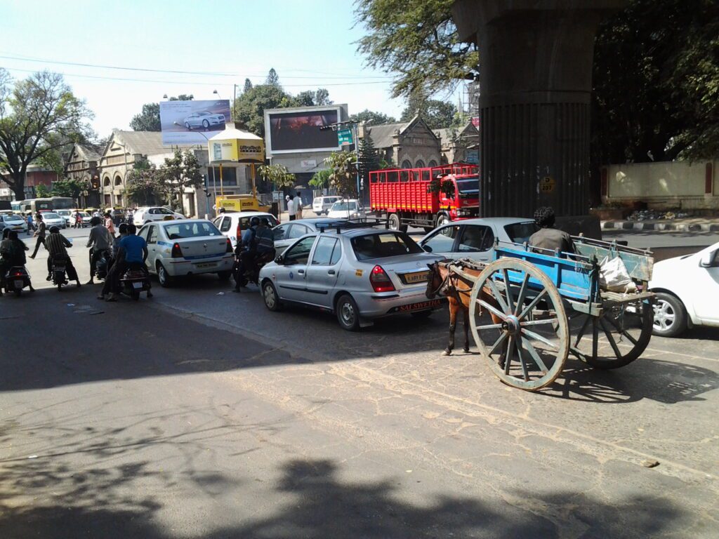 A view near Mahatma Gandhi Road in Bengaluru, Karnataka taken on February 6, 2013