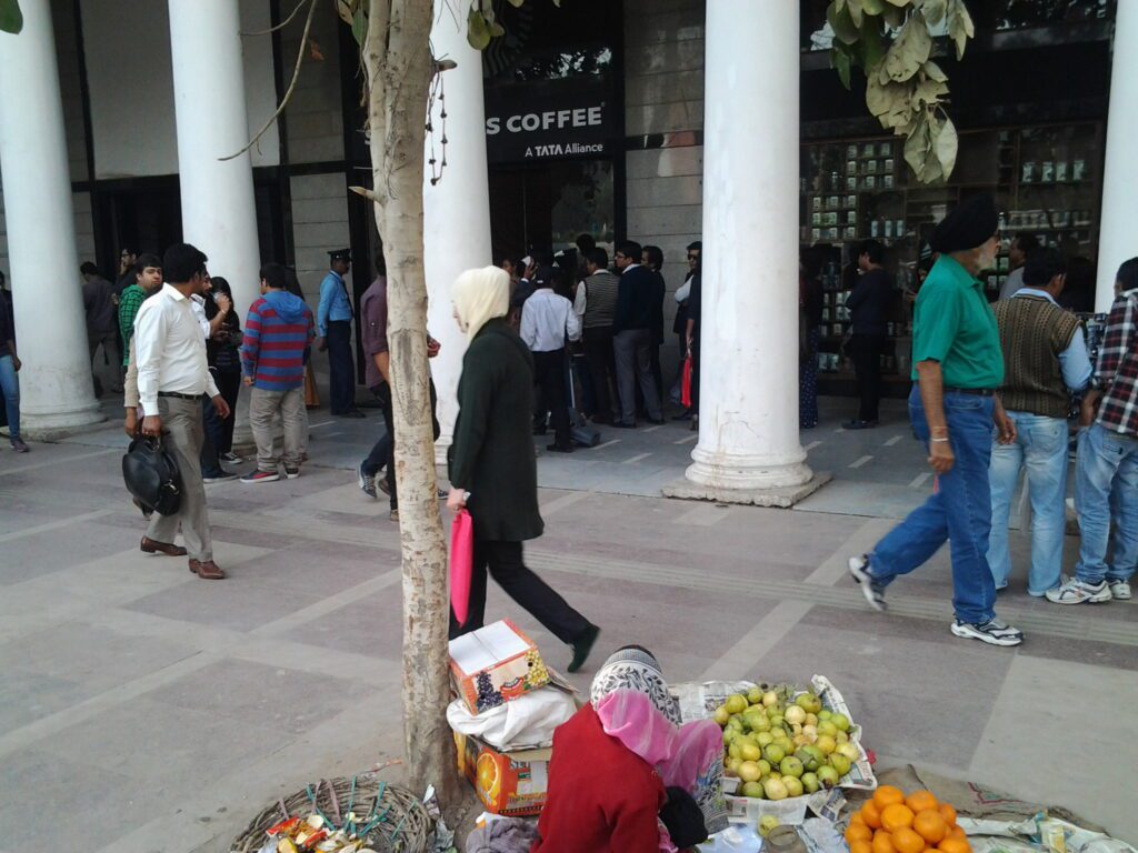 A scene near Connaught Place (Rajiv Chowk)