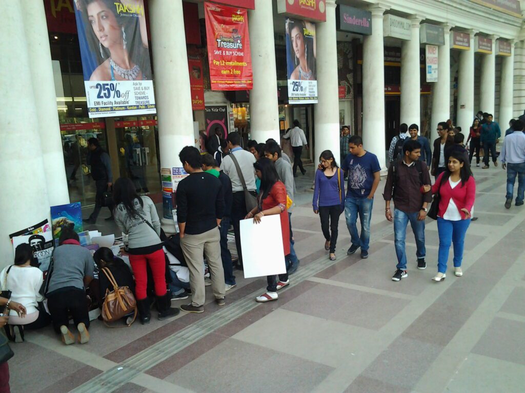 A view at Connaught Place (Rajiv Chowk)