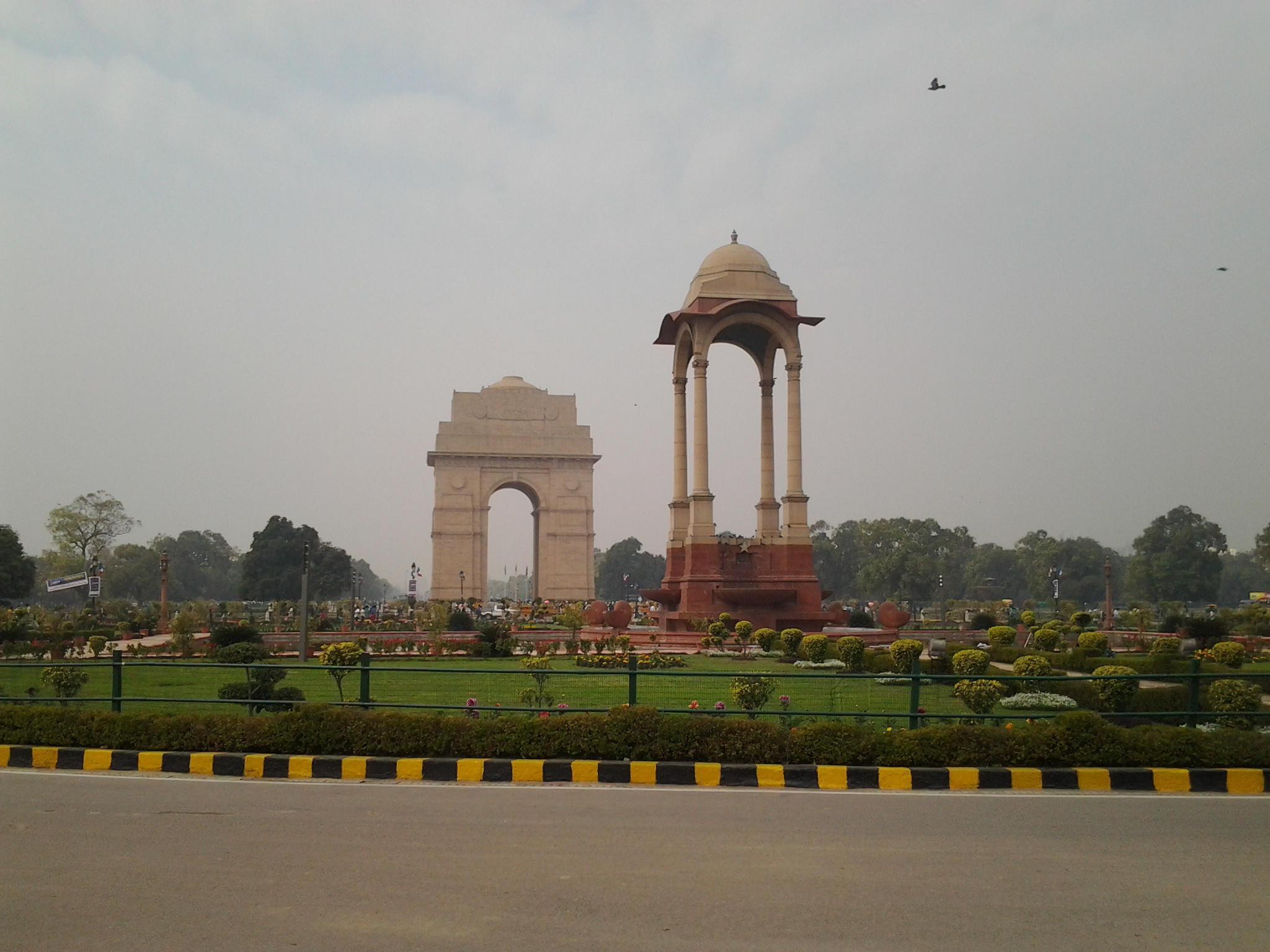 A view of the Bose Memorial and India Gate