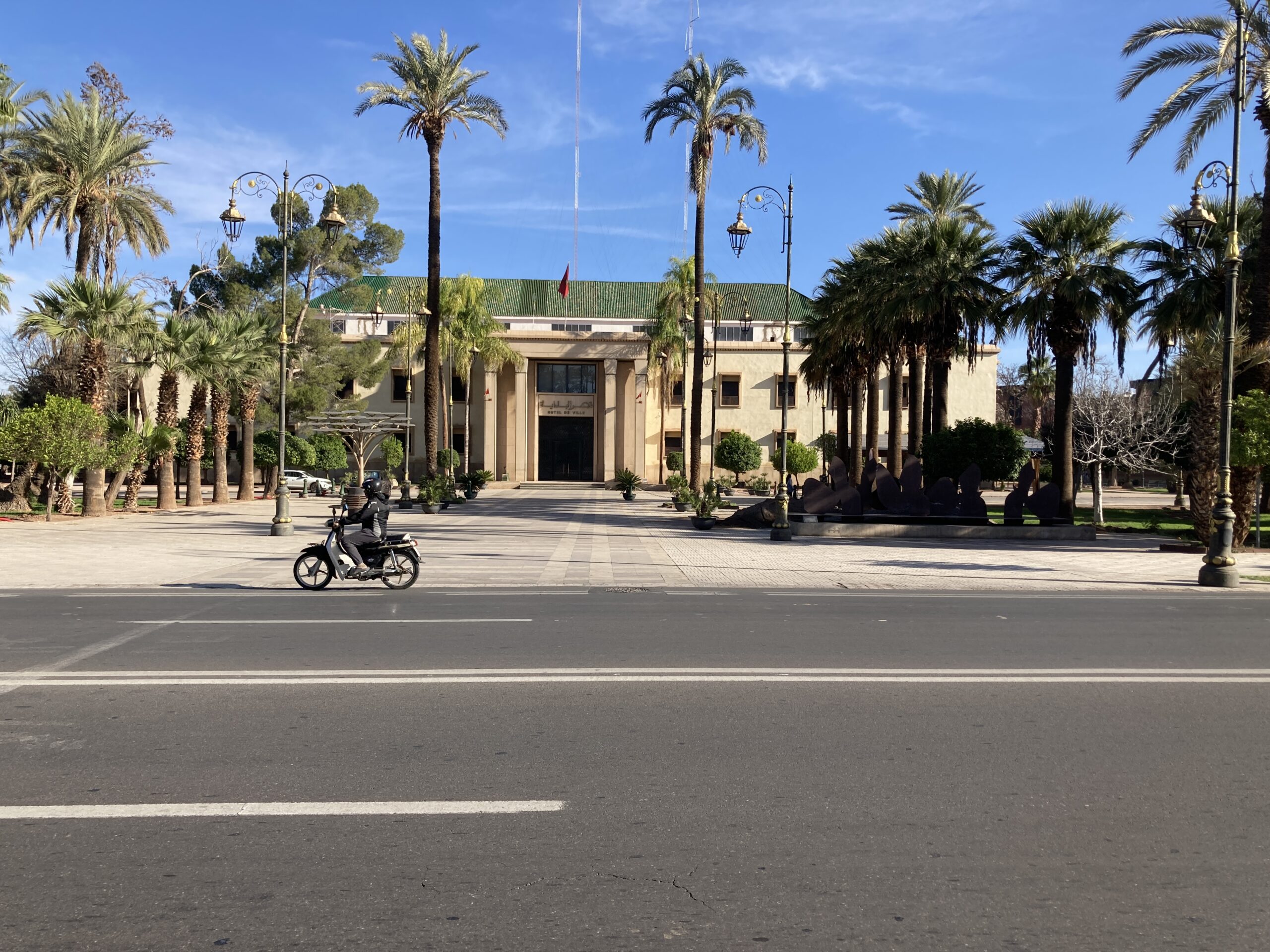 A view of Marrakech City Hall, Hôtel de Ville