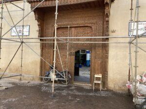 A view of the entrance to Union Marocaine Du Travail, that is, Moroccan Workers Union, on Rue Dar El Bacha