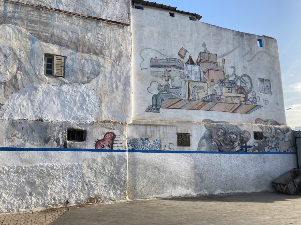 A view of public art on Royal Armed Forces Avenue