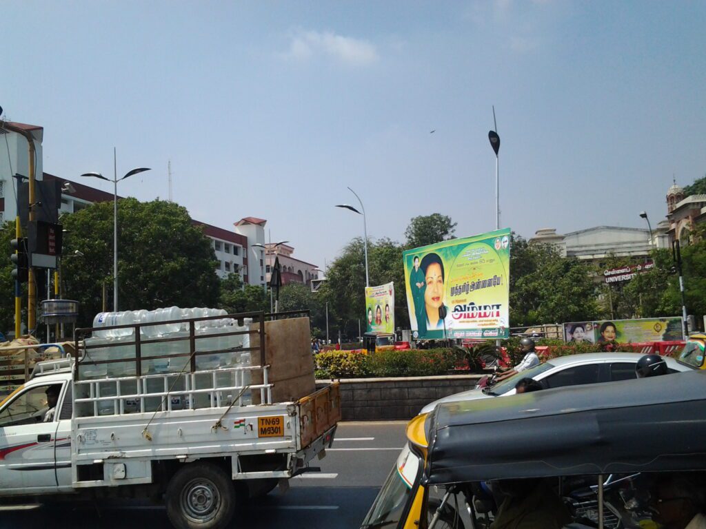 A scene in Chennai, Tamil Nadu, India