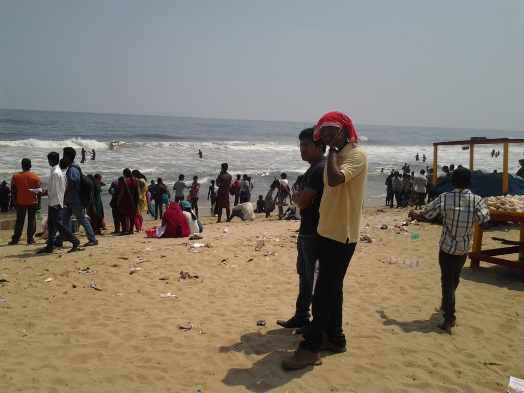 A scene in Chennai, Tamil Nadu, India at Chennai Beach