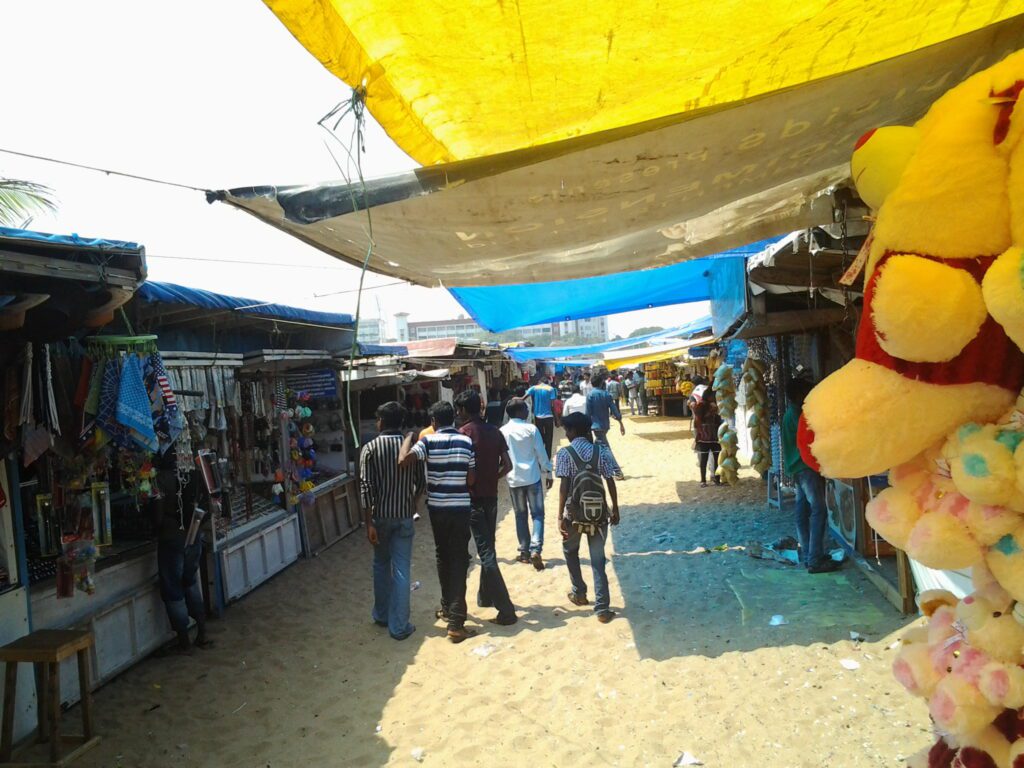 A scene in Chennai, Tamil Nadu, India at Chennai Beach