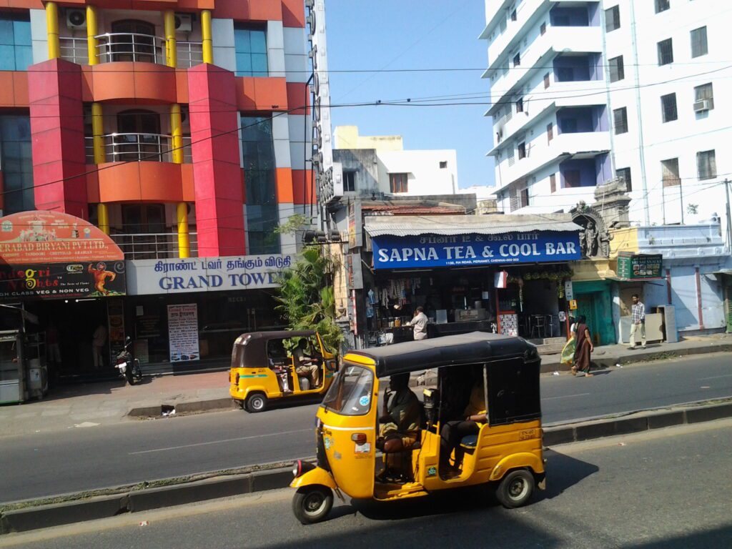 A scene in Chennai, Tamil Nadu, India