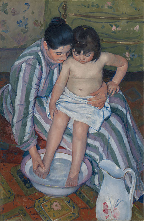 The Child's Bath. Mary Cassatt artist