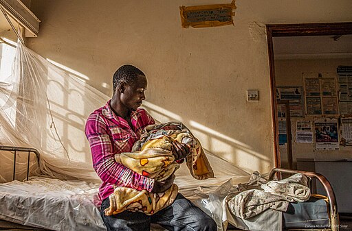 Father with newborn