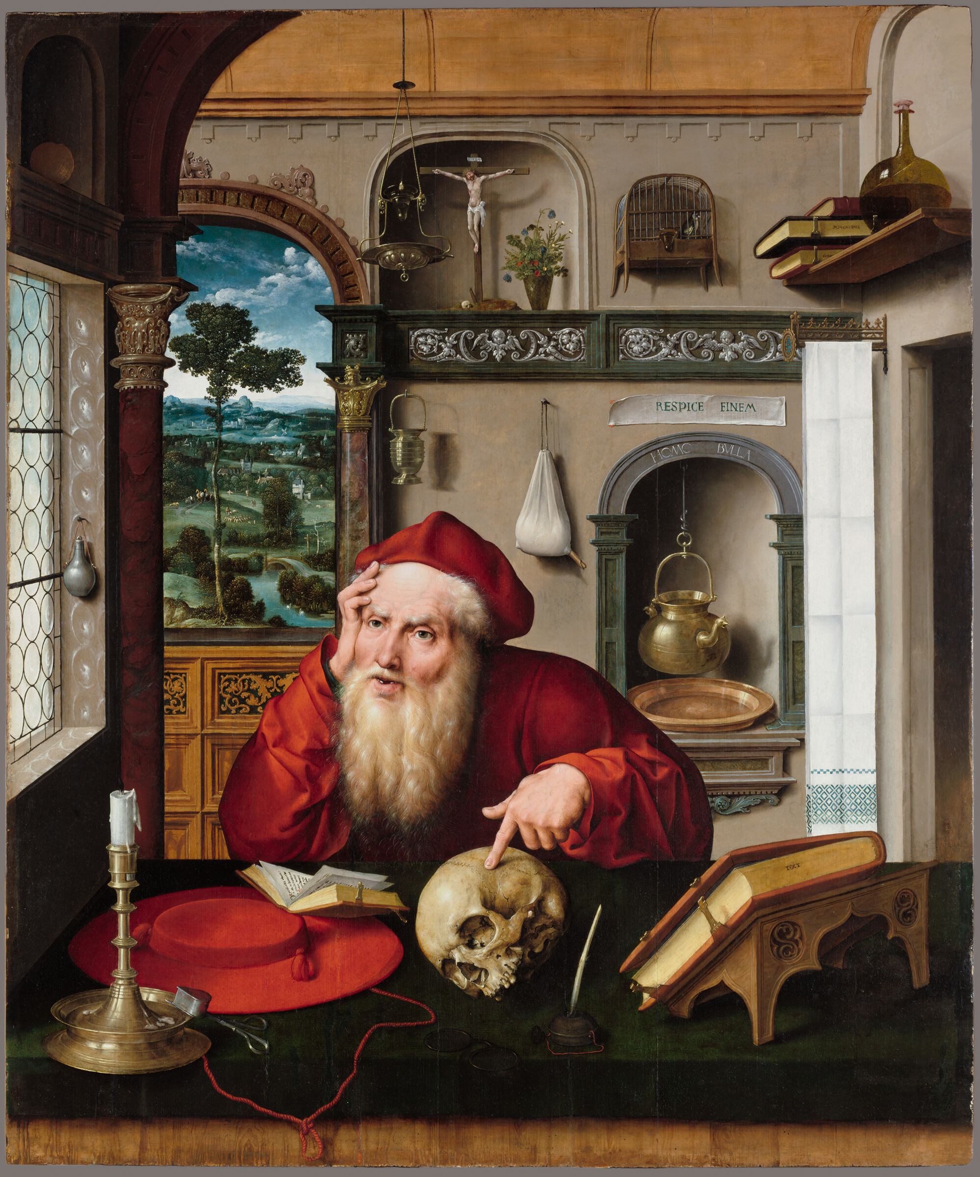 Saint Jerome in His Study, Joos van Cleve. c. 1485/1490