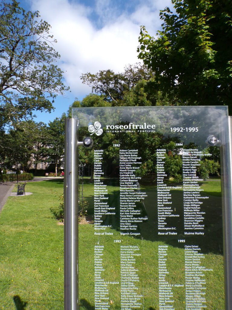 Part of the list of names for the Rose of Tralee (Trá Lí) Festival.