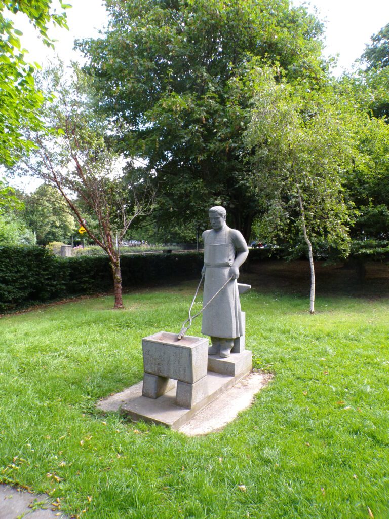 Sculpture: The Magic Blacksmith ( Draiocht an Ghabha ), 1998. Tralee Town Park