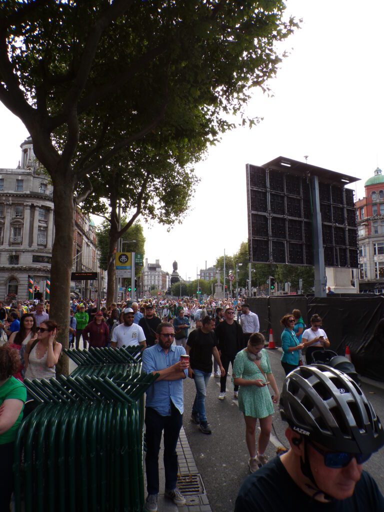 A view of the Irish Olympic team homecoming rally in front of the GPO in Dublin on August 12