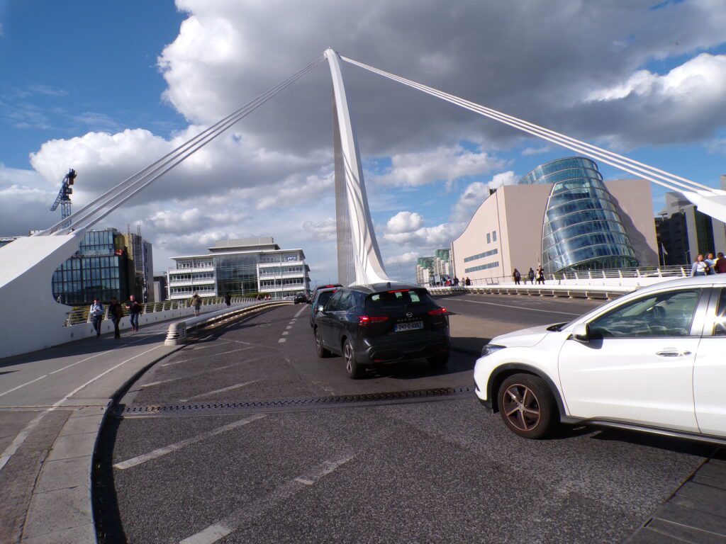 A view of the Samuel Beckett Bridge in Dublin