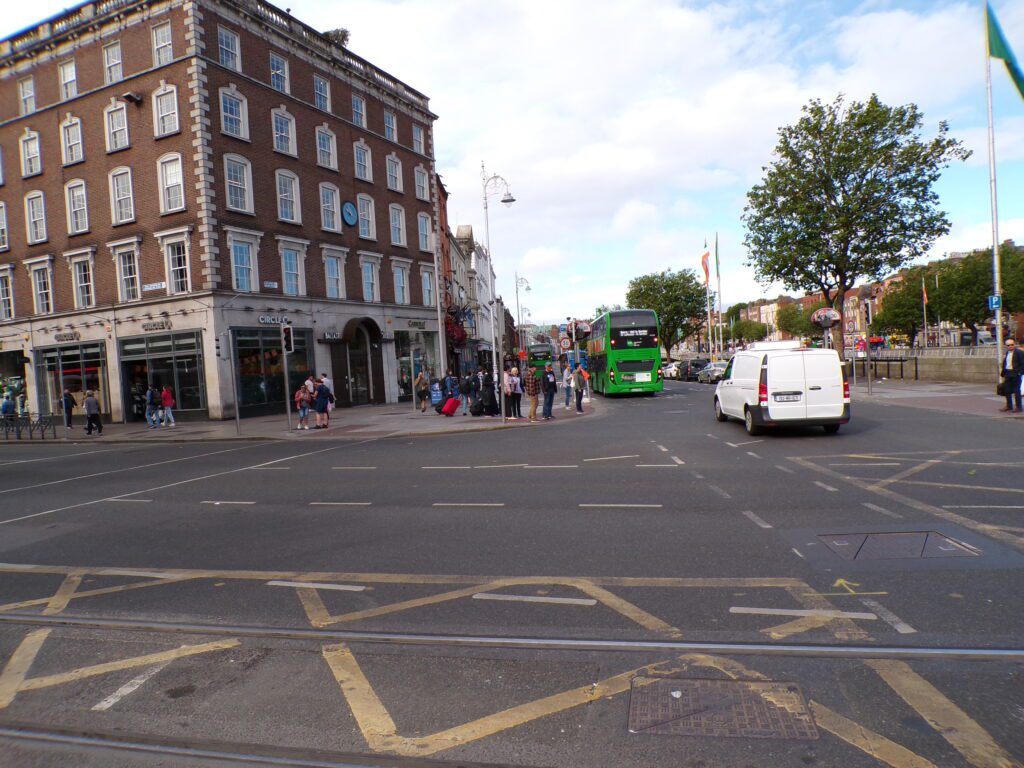 A scene in Dublin near O'Connell Bridge