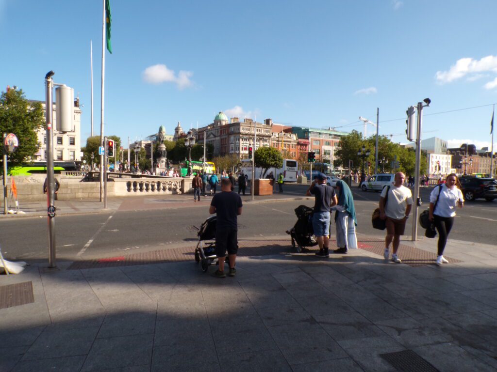 A scene on Aston Quay in Dublin