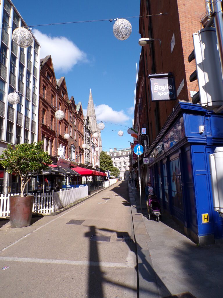 A view of Suffolk Street in Dublin