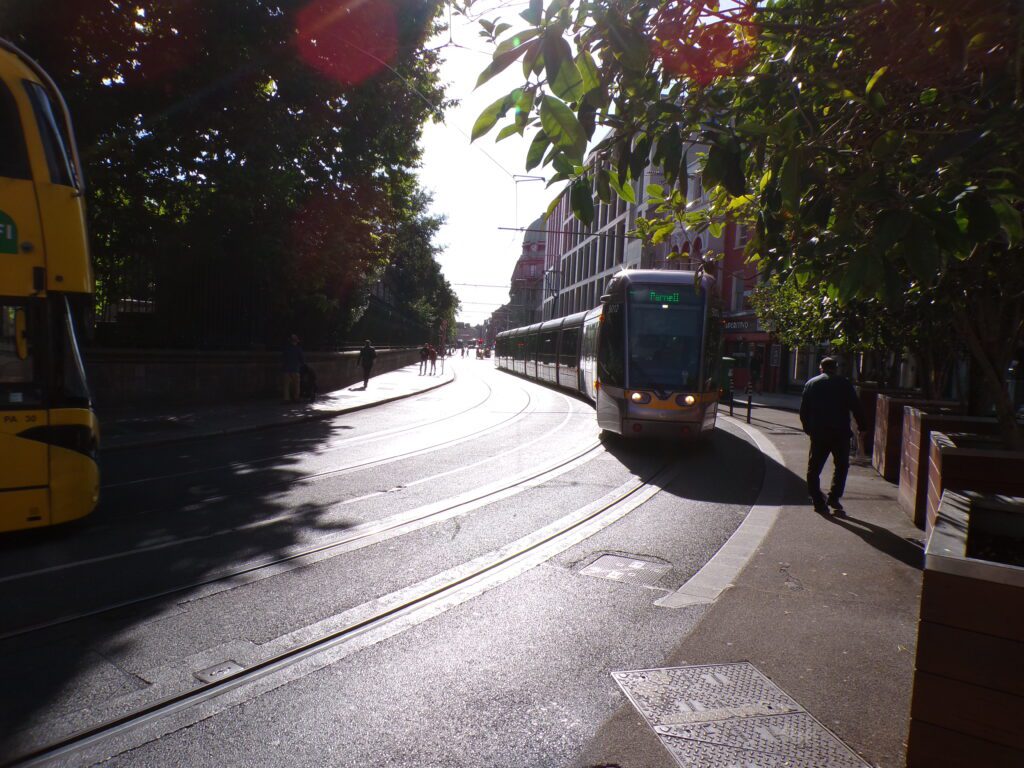 A scene near Nassau Street and Grafton Street in Dublin