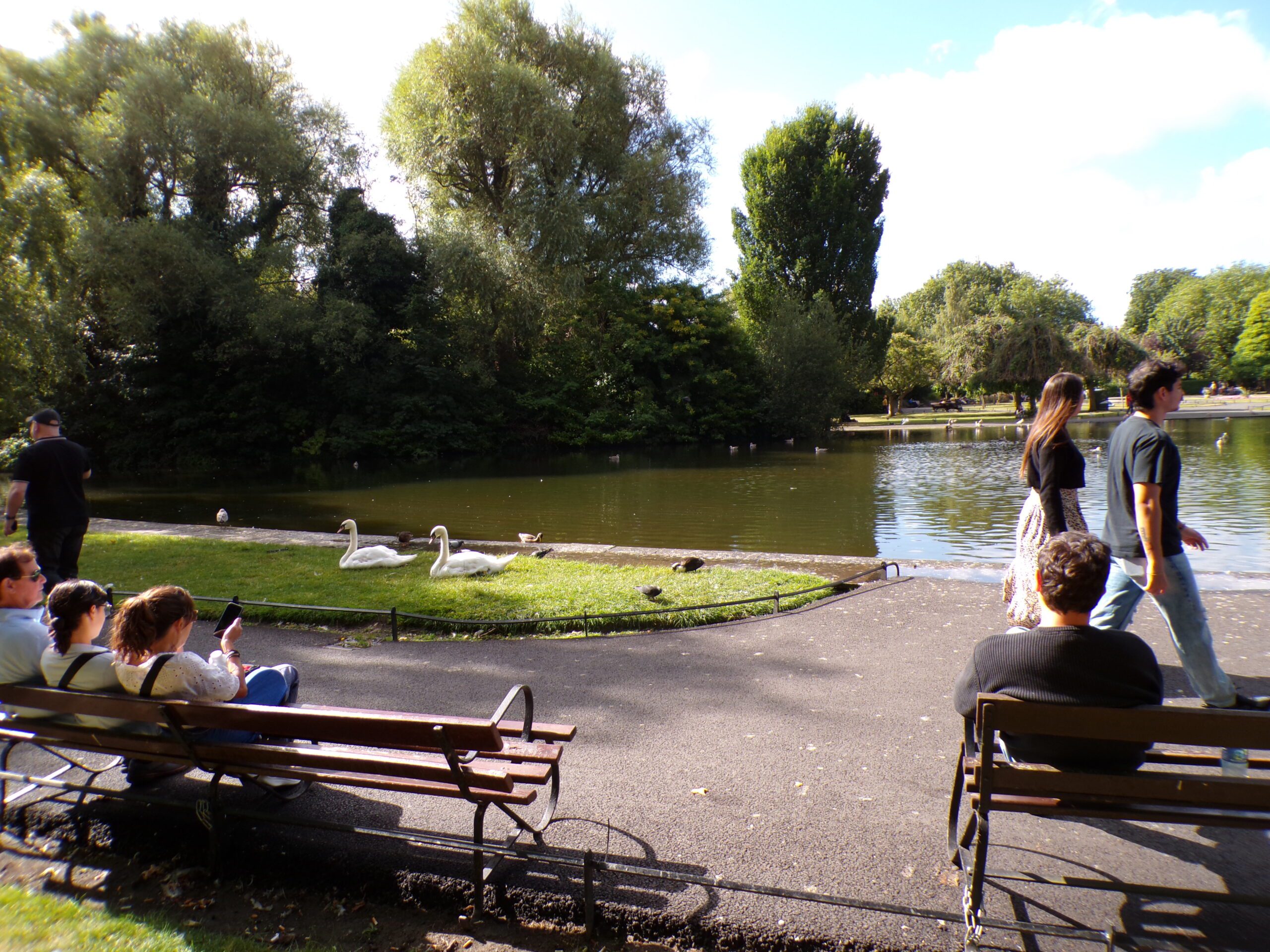 A view inside Saint Stephen's Green Park in Dublin