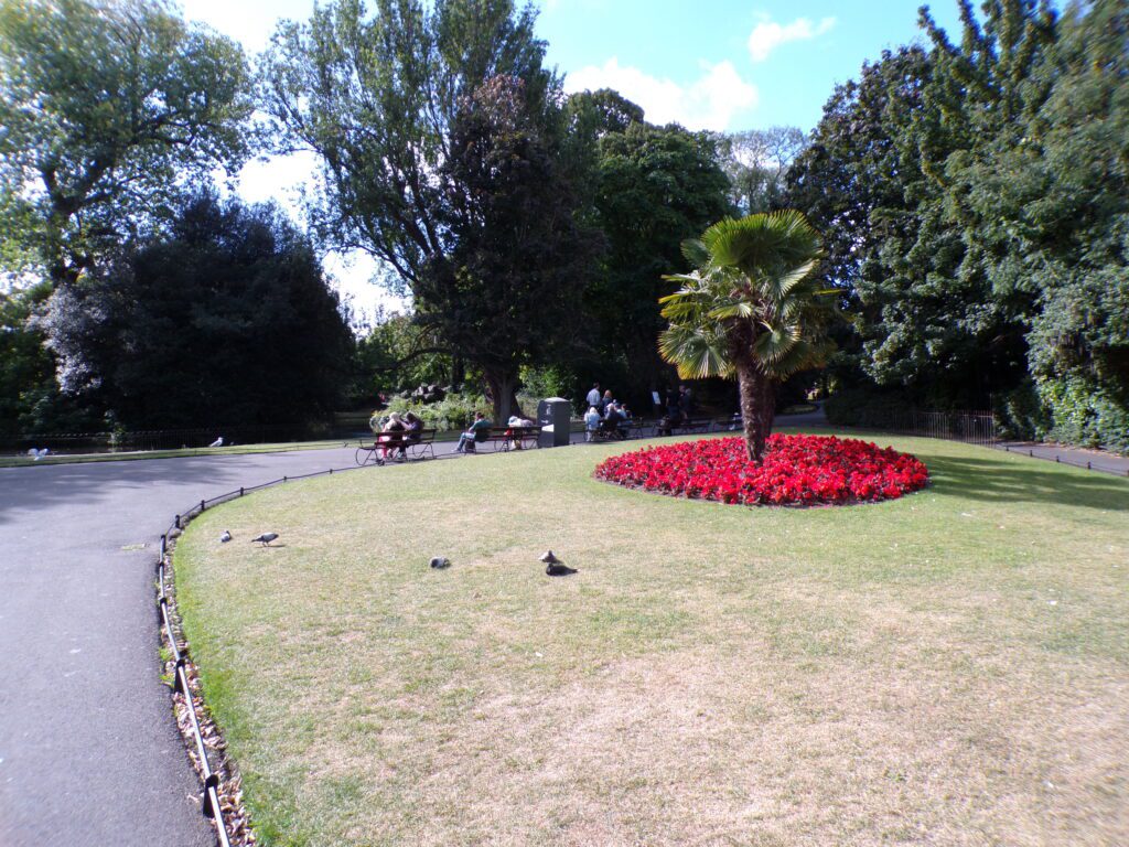 A view inside Saint Stephen's Green Park in Dublin