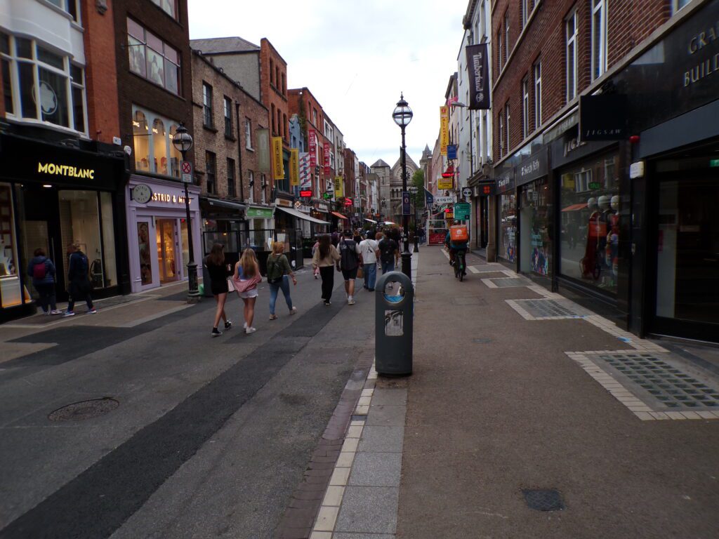 A view of Anne Street S in Dublin