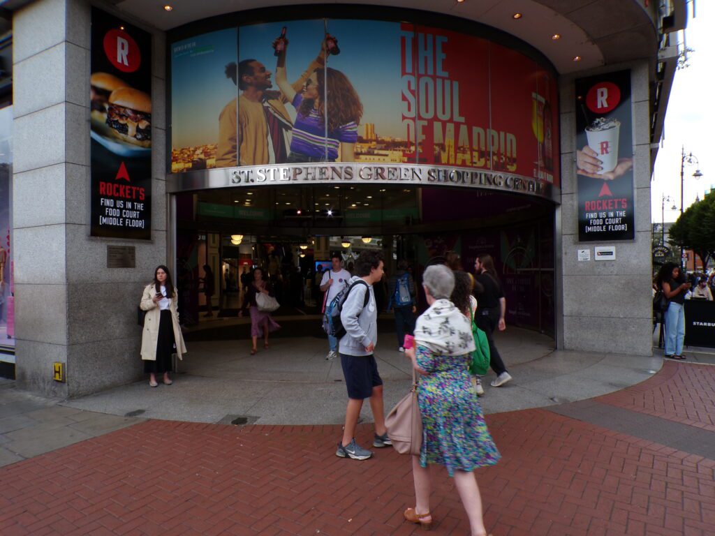 A view of Saint Stephens Green Shopping Centre in Dublin