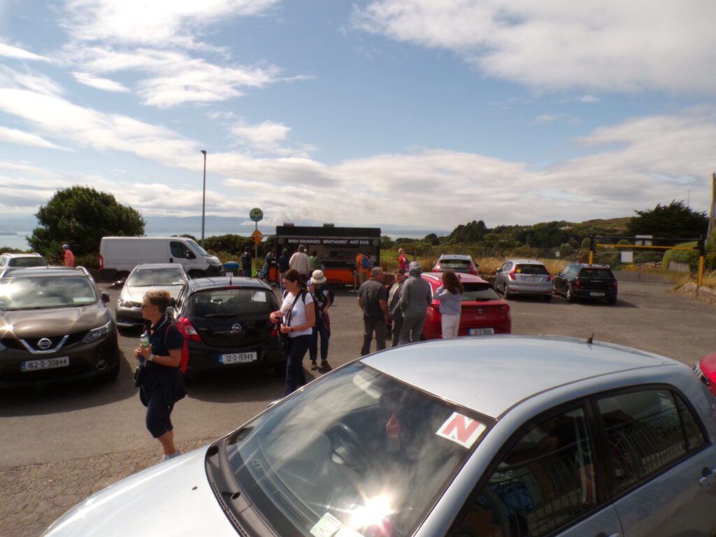 Parking lot at the Summit on the Howth Cliff Walk