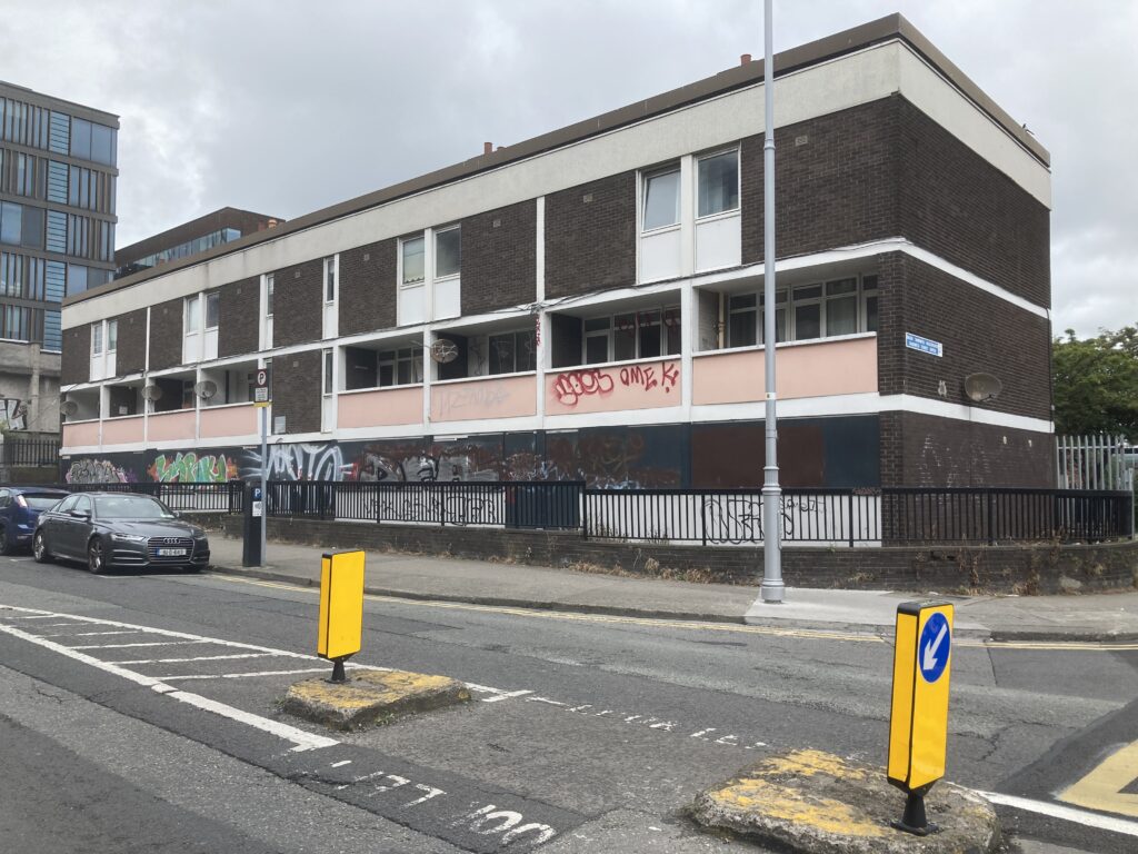 A view on Sandwith Street Upper in Dublin